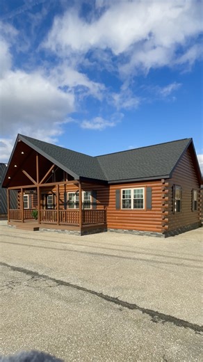 ZOOK CABINS on Instagram: "Take a look inside the Alpine — a modular log cabin with vista glass windows and a large porch to spend your evenings 🌅✨ 📐1,144 finished square feet 🛏2 Bed/1 Bath 🏠Certified Modular 🌌15-foot vaulted ceilings 🔌Washer/Dryer Hookups 🍽Large kitchen for entertaining *This model is CURRENTLY FOR SALE on our display lot. Link in bio for floor plan options, more information, or to request a quote 🏠 Our address is 5181 Lincoln Hwy E, Gap, PA 17527. We recommend calling 