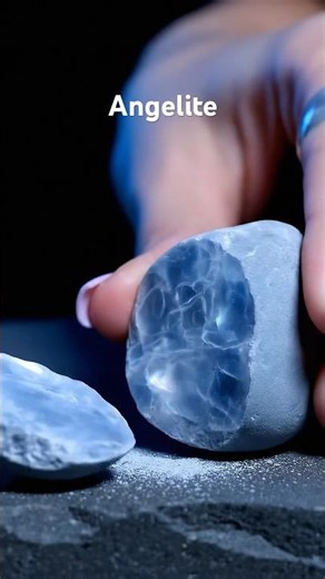 🔨💎 Angelite Splitting Open | ASMR Crystal Cracking #shorts