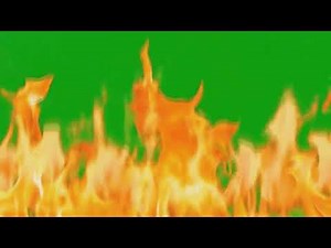 Green screen - fire, flames - animation