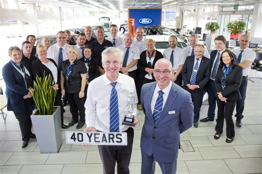 Bristol Street Motors celebrates colleague's 40 years at Bolton dealership