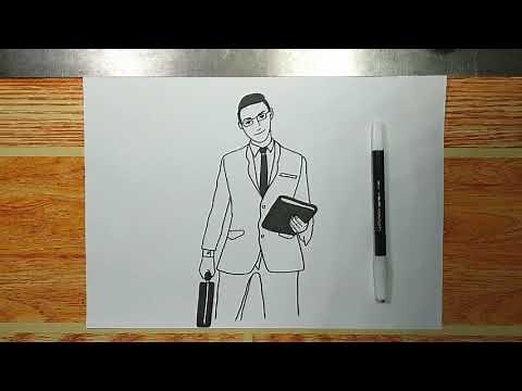 How to draw LAWYER step by step