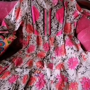 7 comments | one of our bestsellers 殺 cotton anarkali kurti available in size 44.. only one piece available delivery in 2 days | ViVaciOus | Facebook