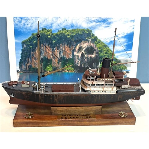 Model Cargo Ship Tramp Steamer Freighter Model "venture" Custom Ship Model 13" Long - Etsy