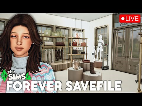 I built a FUNCTIONAL CLOTHING STORE *for the girlies* in my Sims 4 Forever Savefile!