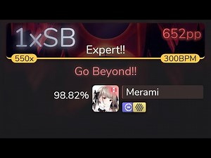 [8.42⭐300bpm] Merami | Ryu* vs. Sota - Go Beyond!! [Expert!!] +HDDT 98.82% { 652pp 1xSB} - osu!
