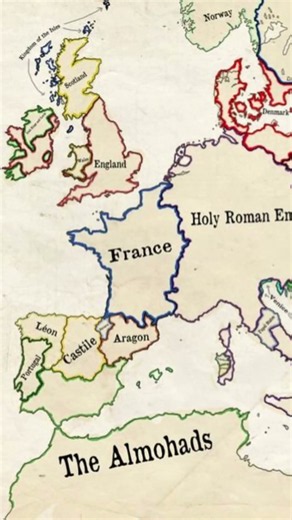 Map of Europe in 1226 #europemap #ancientmap