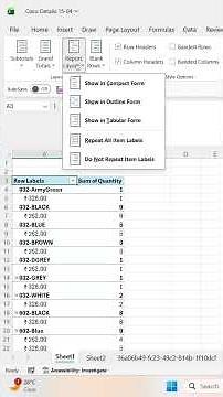 Pivot Table Secrets : Repeat Label Items and Tabular Form in Excel #excel #exceltips #exceltutorial