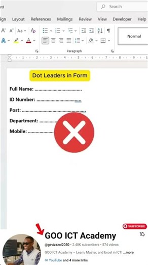 Create a Dotted Line in MS Word in Seconds! 🤯 Easy Trick