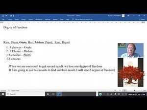 Degree of Freedom in Data Analysis