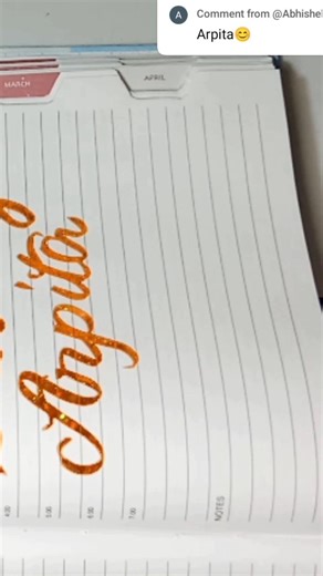 "Arpita" Best Handwriting in the world #trending #ytshorts #artist #calligraphy #name #magic #pen