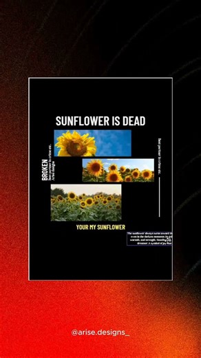 Created this “Sunflower is Dead” poster entirely in @canva — where color, composition