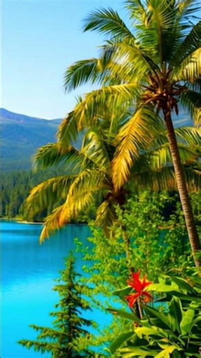 Dreamy Tropical Scene 4K Loop #relaxing #screensaver #nature