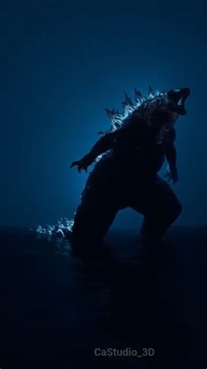 Godzilla roar , animacion 3d #3dart #3danimation #blender3d