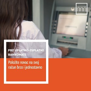 Uplatite novac na svoj račun neovisno o radnom vremenu poslovnice – brzo i jednostavno na PBZ bankomatima na odabranim lokacijama! Prvo umetnite karticu transakcijskog računa na koji želite uplatiti, a zatim pripremljene novčanice te odaberite opciju „Uplata“. Saznajte više informacija o limitima kao i ostalim funkcionalnostima PBZ bankomata. | Privredna banka Zagreb