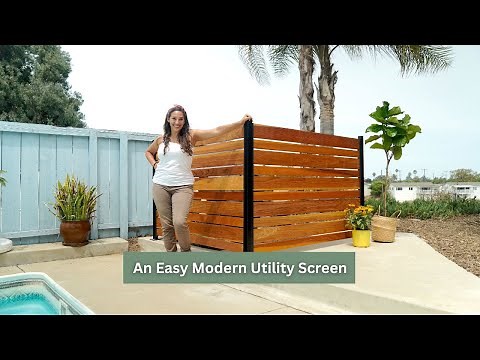 How to Build an Easy Modern Utility Screen Using a Slat Fence Kit Part 1