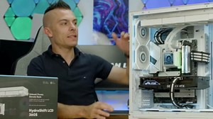 Lian Li Hydroshift LCD 360 Liquid Cooler - Flexible Side-Mounted Coolant Pathway, 2.88” LCD Screen - 480 x 480 Res. - Captured Screenshots or Recorded Videos - Fits Most PC Fans - Black (HSLCD36NB)
