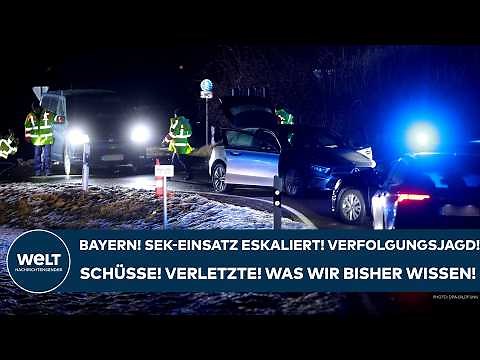 BAYERN: Verdächtige schießen bei Verfolgungsjagd auf SEK-Beamte! Polizei meldet mehrere Verletzte!