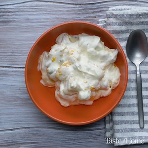 "I made this for my daughter's wedding shower and had many praises for it and compliments. I highly recommend." > Get the recipe for Overnight Fruit Salad: https://trib.al/f0ZU6pd | Taste of Home