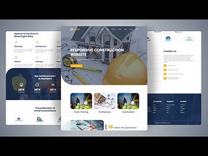 Responsive Construction Website || HTML, CSS & JS || Free Source Code