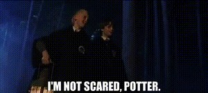 I'm not scared, Potter.