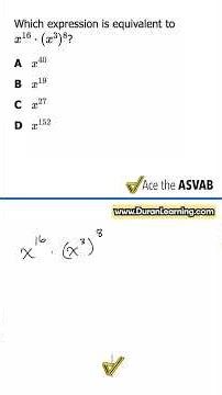 ASVAB Math Knowledge: Mixed Laws Practice