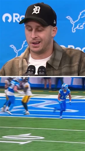 Jared Goff reflects on the OPI called on Lions WR Isaac TeSlaa at the end of the game 👀