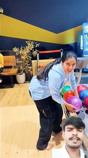 I shot my first strike in bowling 🎳🥰 #reaction #greenscreen #viralvideo