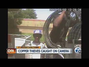 Copper thieves caught on camera