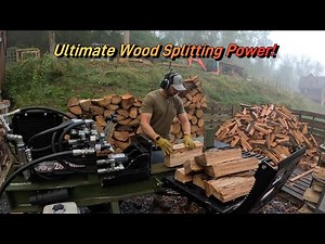 Splitting Firewood FAST with the Wolfe Ridge 28C Commercial Log Splitter!