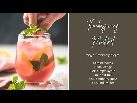 Delicious Thanksgiving "Mocktail" Recipe