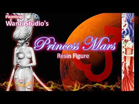 Painting the most Gorgeous🎇 Senshi Princess Mars 🔥 Garage Kit Figure from Sailor Moon 🌙 (Subs Esp)