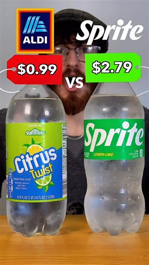 AJ Reviews on Instagram: "ALDI VS NAME BRAND SPRITE. Which one is worth it? #aldi #sprite #aldifinds #aldivsnamebrand #soda"