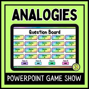Analogies Game Show | Vocabulary & Critical Thinking PowerPoint™ Language Review