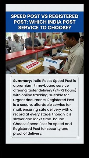Speed Post vs Registered Post: Which is Better? 📦🚀 #Shorts