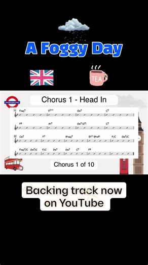 A Foggy Day 220 bpm backing track #jazz #jazzstandard #backingtrack