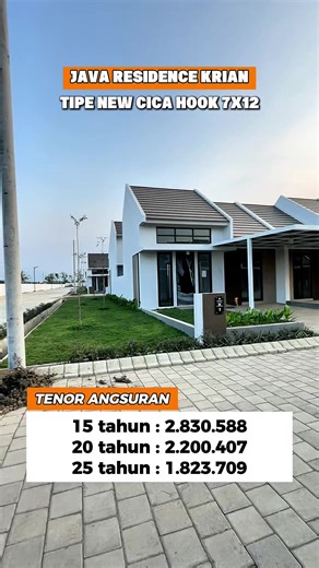 Open unit Rumah tipe new cica hook 7X12 Java residence cluster 3 krian sidoarjo (6 menit ke RSUD krian) 💰Harga 432 Jutaan 💰Dp 0% cicilan 1,8 juta 📍Jl.Terung kulon Krian Sidoarjo 📐 LB 39 M LT 88 M (7X12) 🛌 2 kamar tidur 🚽 1 kamar mandi 🔥 Promo : ✅ Free uang muka ✅ Free semua biaya realisasi ✅ Subsidi bunga kpr 2% ✅ Free taman, canopy ✅ Free jaminan anti rayap ✅ Free IPL 2 tahun Yuk segera survei, unit sangat terbatas‼️ More Information: ☎️ WA 087849092762 (AZIS) #javaresidence #javaresiden