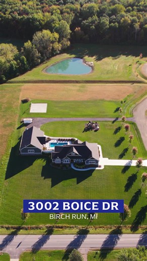 Enough to make Wednesday Addams crack a smile. 👻 NEW LISTING 3002 Boice Dr Birch Run, MI 48415. Custom-built Craftsman minutes from Frankenmuth and Birch Run. 🔗https://knockout.michiganidx.com/singlenh.php?view=20251044110 ▪️3,000 sq ft partially finished basement ▫️4 beds, 3.1 baths ▪️68 x 40' outbuilding with kitchenette, full bath ▫️4.5 acres on a private drive ▪️Campbell Pools heated inground sports pool with 9' middle ▫️Energy-efficient features throughout ▪️MasterBrand Cabinets Diamond l