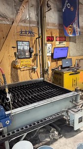 Least favorite job in the shop, cleaning the plasma table muck. But it’s done for this year. | The Blacksmith & The Painter