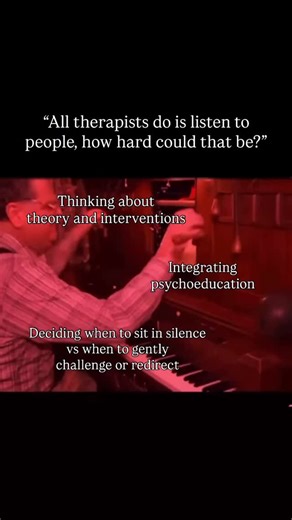 Hanna Burge on Instagram: "And this is just the tip of the iceburg. Inside one therapy hour, we’re assessing risk, tracking nervous systems, holding trauma histories, choosing evidence based interventions, balancing validation with challenge, monitoring pacing, and holding ethical responsibility for another human’s psychological safety. Outside the therapy hour, we’re also: ➡️Monitoring progress over content and tracking themes across sessions ➡️Updating treatment plans and writing legally defen