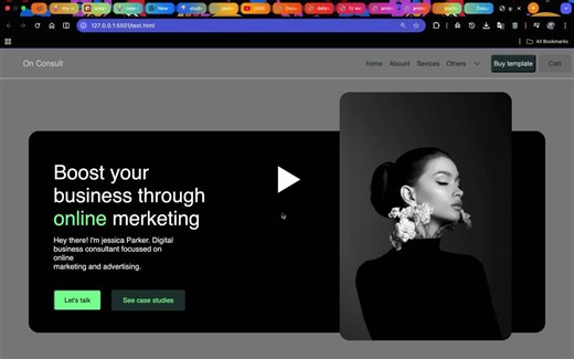 This is my first HTML and CSS project. It is a business website that shows different services like social media, human resources, project management, and design. I used HTML to create the structure… | Fayas A