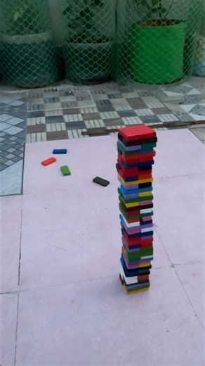 Wooden Domino Tower Making Challenge 😍 #shorts