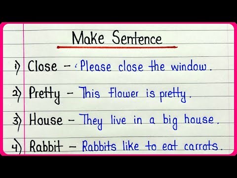 Make sentences in english || How to make a sentence || Make sentences from 10 english words