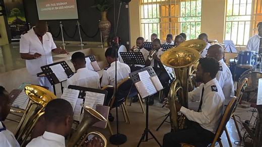 **March – Blaze!** By Paul Sharman, ISB Deputy Bandmaster. This lively march, in an American Western style, features Sing Hosanna! (T.B. 787) and Shine, Jesus, Shine (H.&H. 43). Its title comes from the lyrics “Blaze, Spirit, blaze, set our hearts on fire” and “Give me oil in my lamp, keep me burning.” Enjoy as the Abuja Central Corps Band bring this to life! 🔥🎶 | The Salvation Army Abuja Central Corps