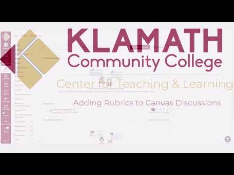 FACULTY: Adding Rubrics to Canvas Discussions
