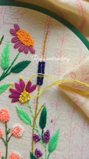 So Beautiful Unic Embroidery Tutorial 🪡🪡🪡 | Rafa Embroidery