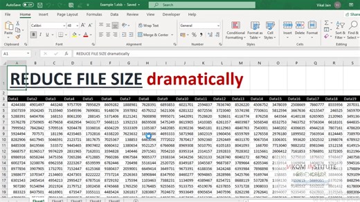 Reduce file size dramatically #vikaljain | Excel By Vikal