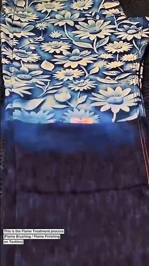 Flame Treatment Process on Denim Fabric – Industrial Flame Brushing Machine in Action
