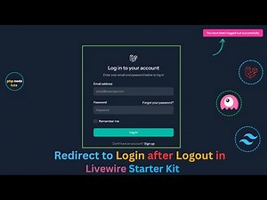 👋Logout & 🔁 Redirect to Login Page in Livewire Starter Kit + ✅ Toast Message