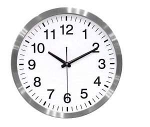 [Hot Item] Silent Wall Clock Accurate Sweep Aluminum Frame Decorative Office Classroom Silver
