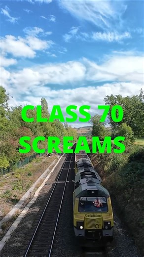 CLASS 70 SPEEDS! #train #trains #freighttrain